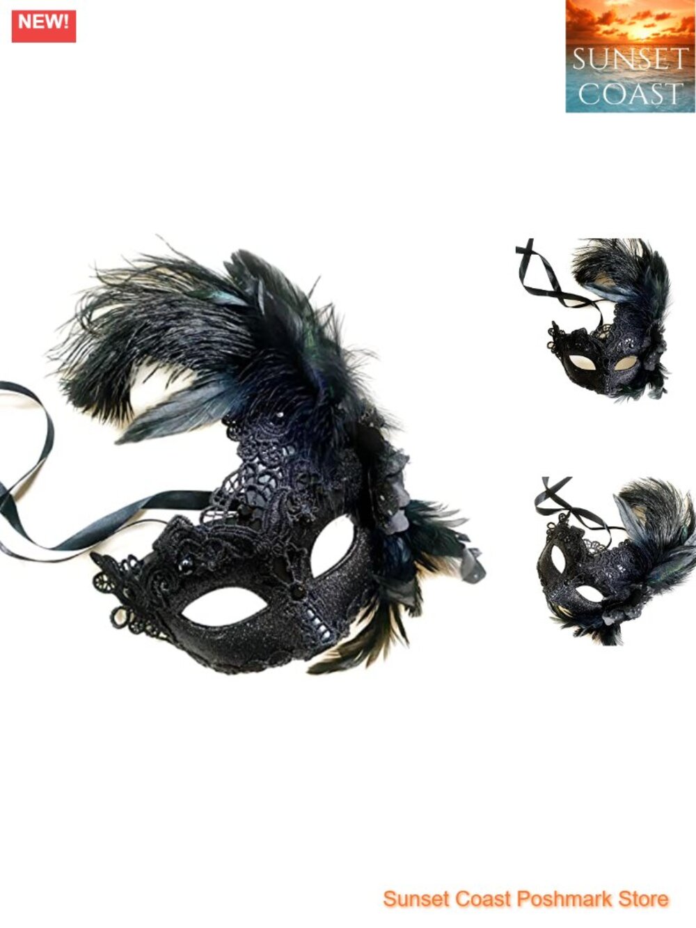 Brocade Lace Masquerade Mask Burlesque Mardi Gras Prom Wedding Party
